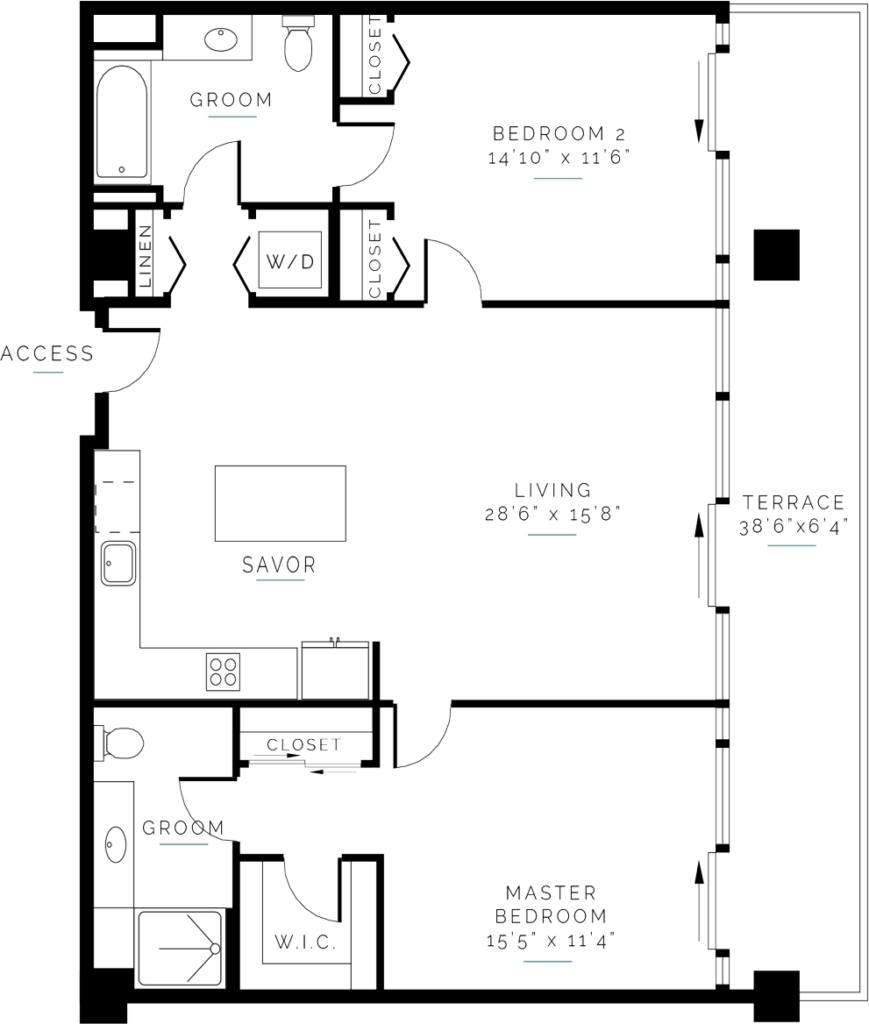 Floor Plans | Lantower River Landing | Miami Health District Apartments